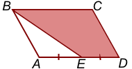 Najti ploshchad' trapecii BCDE