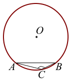  tupoj vpisannyj ugol opirayushchijsya na hordu ravnuyu radiusu